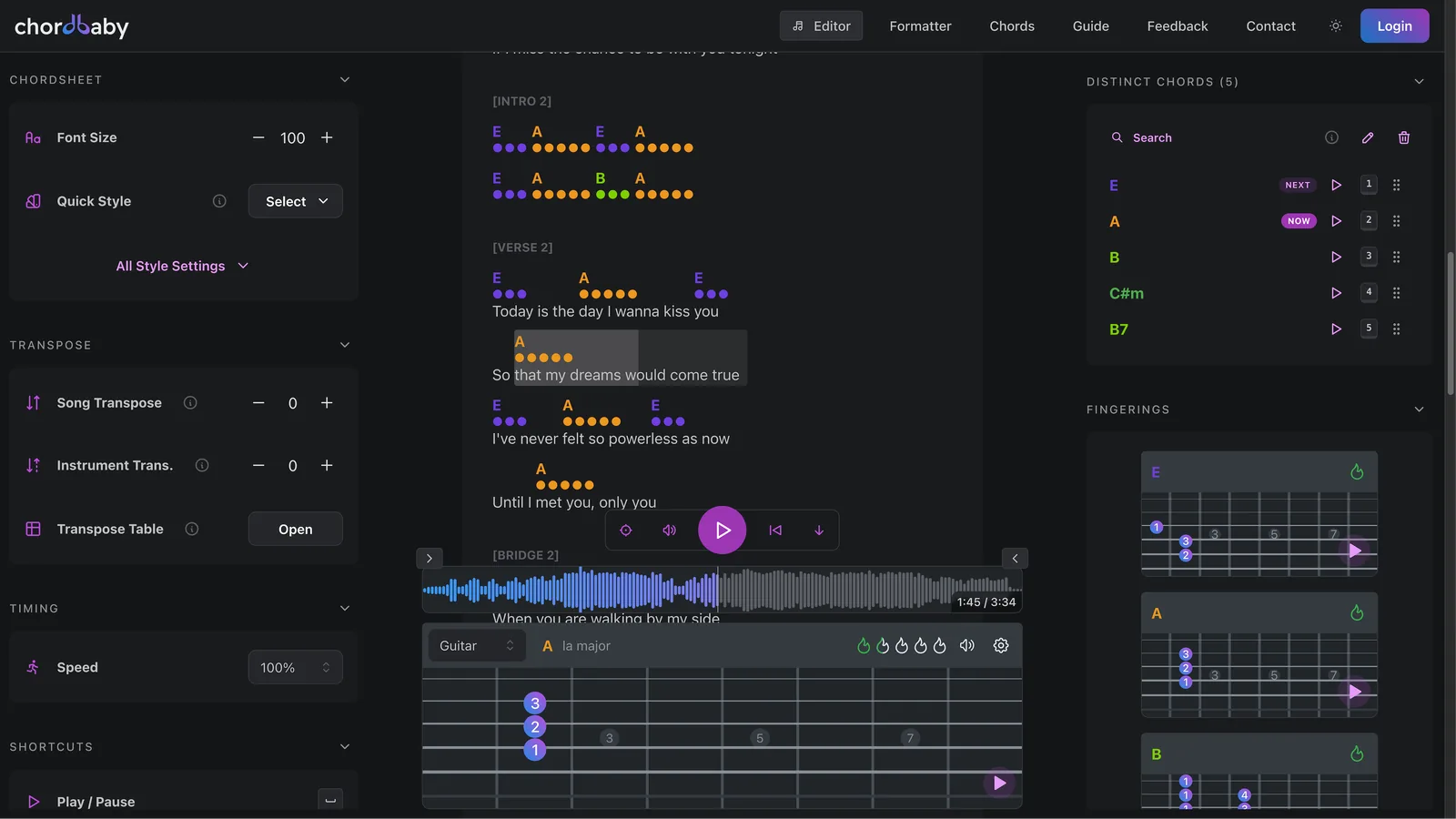 Chordbaby product screenshot